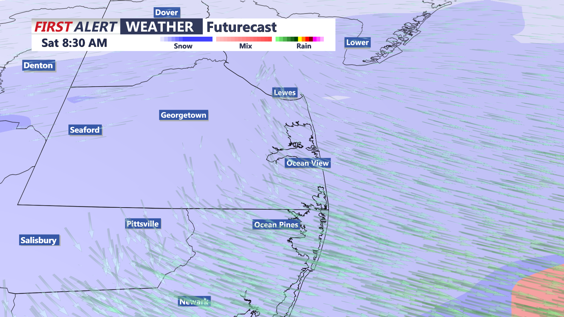 Light to moderate snow by Sunday morning